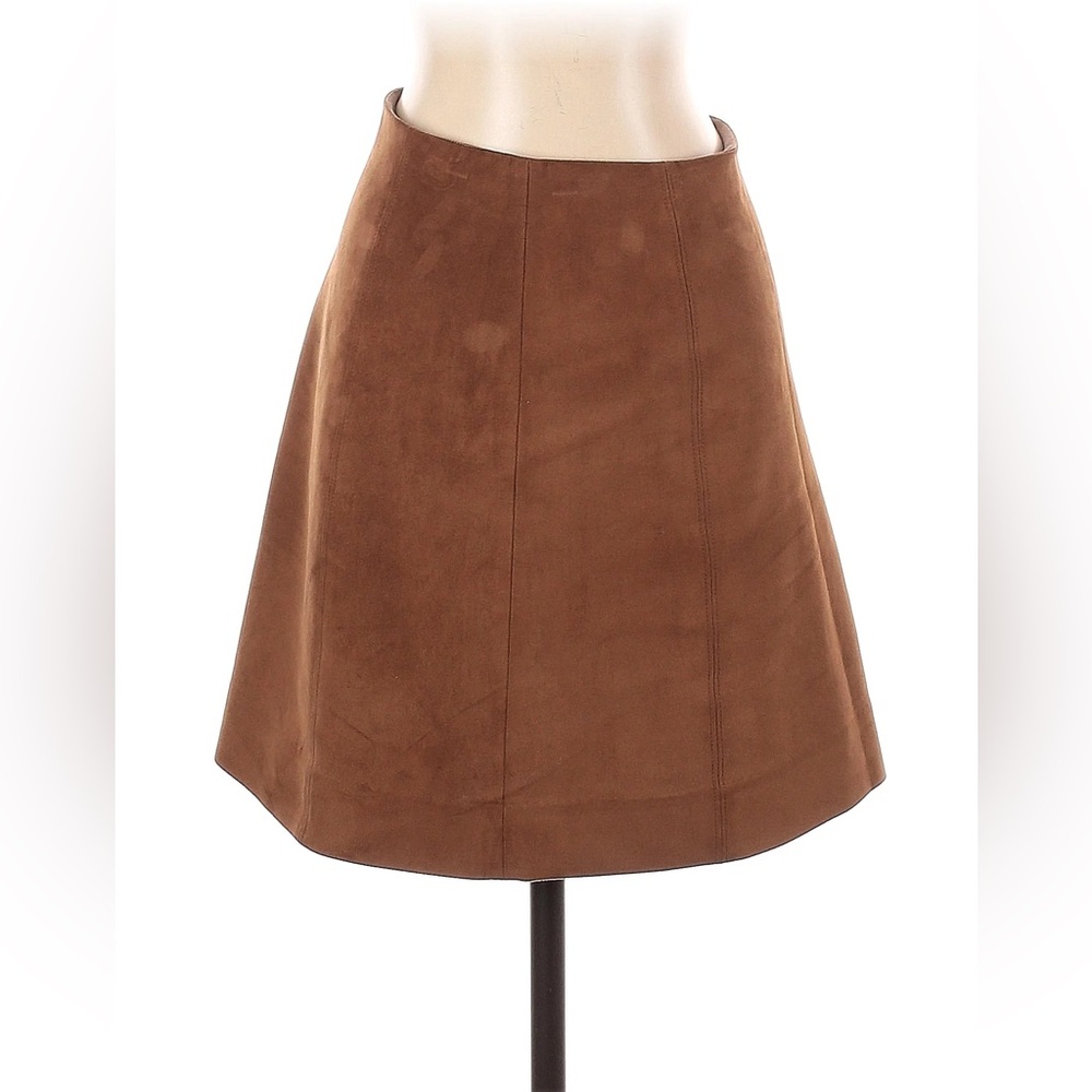 Babaton - camel faux suede mini skirt